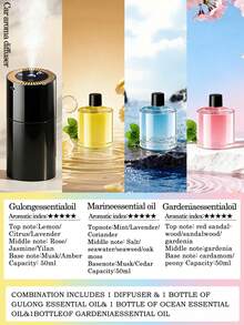 极简黑色香薰机，USB充电，6种精油可选。静音运行，适合夜间使用。顶部环形LED灯。适用于桌面、床头柜等多种场景，多功能用途：卧室助眠、客厅香氛、办公室舒缓压力、车载除臭。一机多用，为生活增添仪式感。 - 黑色 - 查看 20