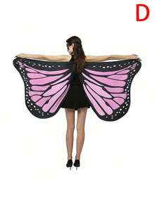 Elegante capa con alas de mariposa para mujer, disfraz para fiestas, actuaciones y cosplay de Halloween y Navidad, chal de princesa hada, atuendo de estilo fantasía de alta calidad, opción de regalo ideal para familiares y amigos - Multicolor - Ver 23