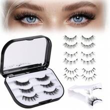 Vintage Black Frame Lash Box With Mirror, Dust-Proof & Crush-Resistant, Elegant Makeup Storage Gift For Mom On Mother's Day - Black - View 2