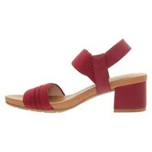 Women's Sandal With Thick Block Heel And Elastic, Orthopedic, Modare Ultraconforto - Cherry - 查看 5