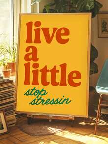 1 pezzo di decorazione da parete con un cartellone vintage che presenta una citazione accattivante degli anni '70, con un carattere astratto giallo vibrante su tela. Questa decorazione unica e artistica è ideale per migliorare l'estetica dell'arte da parete della tua camera da letto e del soggiorno, con cornice opzionale - Lettera - Visualizzare 3
