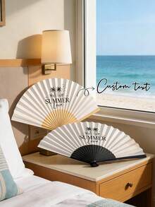 Customized Name/LOGO Fan, Classic DIY Fan, High-Quality Customized Decoration, Personalized, Fashionable And Exquisite Customization, Unique Ideal Gift Suitable For Her, Boyfriend, Girlfriend, Dad, Family, Mom, Friends, Pets, Son, Students, Daughter, Employees For Anniversary, Valentine's Day, Mother's Day, Birthday, Children's Day, Graduation, Wedding, Father's Day, Housewarming, School, Home, Office - Multicolor - View 8