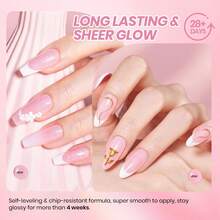 Beetles Nude Gel Nail Polish Set - 6 Colors Nude Pink Brown Neutral Jelly Gel Polish Kit - 6 Colors Romantic Shimmer - 查看 3