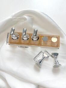亚克力极光彩虹色矩形钻石形状美甲展示架,树脂水晶珠水钻复古韩国花朵激光 DIY 家居和户外女士母亲姐妹妻子女友婚礼美甲沙龙美容情人节使用 - 彩色 - 查看 72
