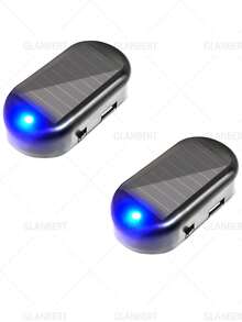2PCS Car Solar Power Simulated Dummy Alarm, Warning Anti-Theft LED Flashing Light Fake Lamp Car Alarm Anti Theft Device Anti Theft Car Device,Car Ambient Lighting - Anti-theft Lights - View 11