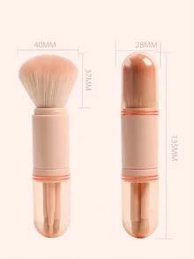 Bộ cọ trang điểm 4 trong 1 cầm tay - Cọ nền mini chuyên nghiệp có thể thu gọn, cọ tán màu, cọ phấn phủ và cọ phấn mắt - Lông cọ nylon, cán ABS, Bộ cọ trang điểm, Bộ cọ trang điểm, Bộ cọ trang điểm, Bộ dụng cụ trang điểm đầy đủ, Bộ cọ trang điểm, Bộ dụng cụ trang điểm đầy đủ, Bộ cọ trang điểm, Bộ cọ trang điểm, Bộ quà tặng trang điểm - Hồng - Xem 6