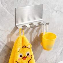 Stainless Steel Bathroom Toothbrush Holder Toot Olders  Mounted  Toot Ead Older Stains Steel Batroom Sower Toot Ing Olders  Toots Older Silver Small - 銀色 - 查看 7