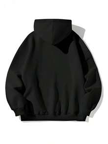 Spider Print Zipper Hoodie, Casual Long Sleeve Hoodie Coat Y2K Spider Print Hoodie, Long Sleeve, Loose Style, Material, Zipper Design, Gothic Harajuku Style, Autumn And Winter Fashion, Let Comfortable Soft Cotton TopDaily Outfits Men And Women- Autumn And Winter Wear, Great College Students And Street Fashion Enthusiasts - 黑色 - 查看 2