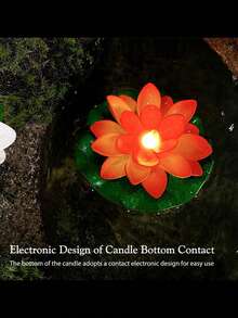1 pieza/6 piezas Luz flotante de flor de loto LED impermeable, Luz de noche de flor de loto LED impermeable, Adecuado para deseos, decoración de río o piscina, decoración de fuente de agua de jardín de Navidad - Multicolor - Ver 8
