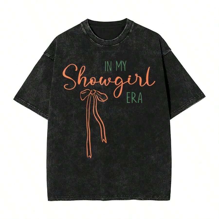It's TV Time Tenna T-Shirt Simple T-Shirts Short Sleeves Aesthetic Tops Beach Cotton Round Neck Oversize Teessummer Outfits For Women - 黑色 - 查看 1