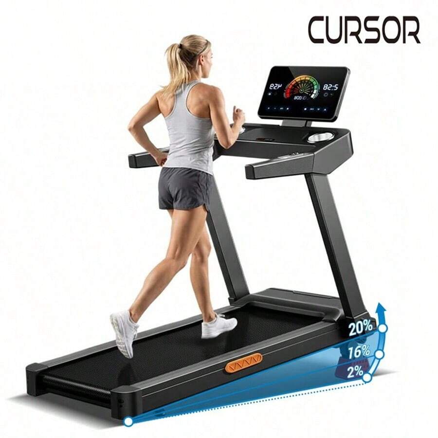 CURSOR FITNESS 4-In-1 Treadmill With 20% Maunal Incline Treadmill, Foldable Home Treadmill With Quiet 3.5 HP Motor, 400LBS Capacity - View 1