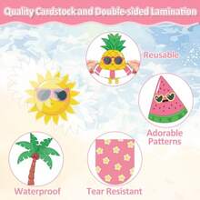 Summer Bulletin Board Decoration Set Beach Bulletin Board Decorations Summertime Hawaiian Paper Cutouts Kit Sweet Summer Tropical Theme Decor For School Classroom Home Office Chalkboard Wall Door - As Pic - View 3