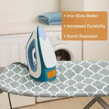 Elastic Adjustable Drawstring Ironing Board Cover With 8mm Thick Padding Fits Standard Ironing Boards - Gray L - View 5