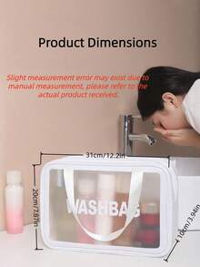 1pc Makeup Bag, Large Capacity Travel Toiletry Bag, High-Quality PU Leather Storage Pouch - View 6