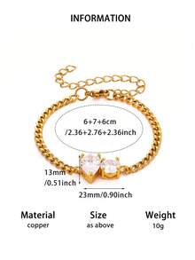 Pulsera de cadena de mano delicada chapada en oro, cadenas de eslabones hechas a mano que conectan brazaletes de arnés, joyería de mano para mujer, regalo, joyería de playa de verano - B2339 - Ver 18