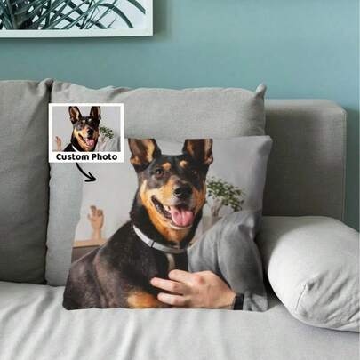 1pc Custom Photo Printed DIY Pillowcase, Personalized Single-Sided Printed Pillow Cover For Pet, Friends. Perfect For Wedding, Festival, Party, Mother's Day, Father's Day Ideal Gifts For Him Her, Friends, Students For Weddings, For Fall/Autumn/Winter, For Housewarming, Bedroom/Living Room, Sofa/Bed, Custom, Custom Pillow, Room, Custom Pillow, Custom, Room ,Forever Love