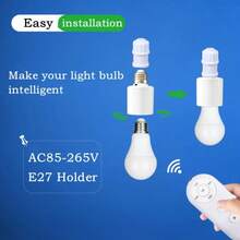 E27/E26 Wireless Remote Control Smart Timer Switch Lamp Holder 110V 220V Home Light Switch Multi-Room Timer Switch MVIN - E27 - View 4