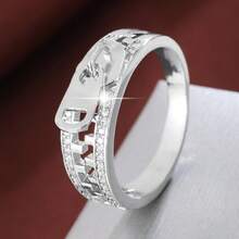 1 chiếc nhẫn nữ thiết kế khóa kéo đính đá Cubic Zirconia. - Nhiều màu - Xem 20