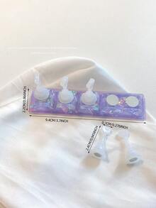 亚克力极光彩虹色矩形钻石形状美甲展示架,树脂水晶珠水钻复古韩国花朵激光 DIY 家居和户外女士母亲姐妹妻子女友婚礼美甲沙龙美容情人节使用 - 彩色 - 查看 29