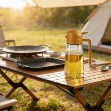 二合一喷雾/倾倒式油瓶，厨房喷油瓶，家用玻璃按压式喷油器 - 查看 4