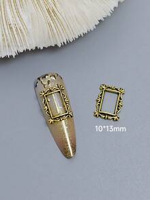 10 chiếc phụ kiện trang trí móng tay hình khung ảnh cổ điển, kiểu Gothic bằng hợp kim, phong cách Baroque, đá trang trí móng tay họa tiết Y2K cho việc tự làm móng. - Nhiều màu - Xem 9