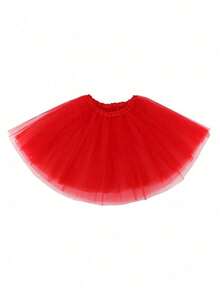 3-Layer Neon Mesh Skirt, Suitable For Parties And Performances, These Skirts Come In A 1-Piece Set, Made Of Polyester Fiber. Perfect For Teens And Adults, Ideal For Halloween, Christmas, Easter And Other Holidays. - Three-layer Tutu Skirt - View 4