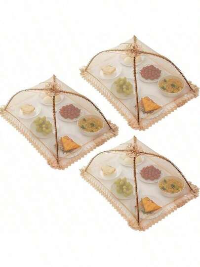 3 - Pack 28x20 - Large Food Covers Outside, - Up Food Tents Outdoors Bug Proof Reusable Covers Parties, Picnics, BBQs, Camping Essentials Collapsible