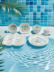 1 bộ đồ ăn bằng melamine hình vịt Donald hoạt hình Disney, quà tặng sinh nhật cho gia đình, đẹp và bền, dễ thương. - Nhiều màu - Xem 7