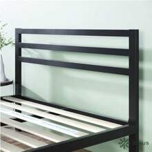 ZINUS MIA Base de Cama Individual con Cabecera de Acero de Metal Color Negro y Listones de Madera Muy Resistente con Estilo Moderno Garantía de 5 Años - Con cabecero - Ver 5