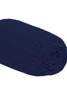 Single Fitted Sheet With Elastic All Around, Micropercal Flex 400 Thread Count, Soft Touch, Single, Double, Queen, King - 藏蓝色 - 查看 5