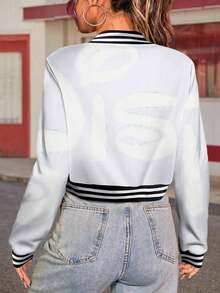 Women Disney Mickey Minnie Mouse Hoodies Graphic Tee Cute Top For Disney Fans Summer Casual Fashion Stylish Long Sleeve Crewneck Tee Black Bomber Jacket - 彩色 - 查看 3