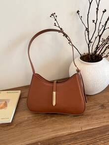 小众设计法棍包，女士手提包，时尚单肩包，通勤小方包/手提包 - 彩色 - 查看 6