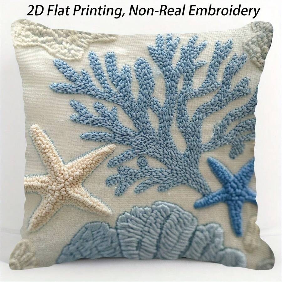 1/2/4pcs Bohemian Style Modern Geometric Throw Pillow Covers, 100% Polyester, Soft & Durable, Easy To Clean, Zipper Closure, Suitable For Sofa And Living Room - Blue And Grey - Baby Blue - View 1