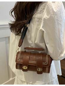 Women Top Handle Bags - Brown - View 3