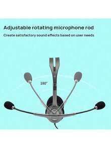Logitech 頭戴式有線耳機，立體聲音效，降噪麥克風，可調式麥克風，即時通話，輕盈貼合，3.5mm單線插孔 - 查看 4