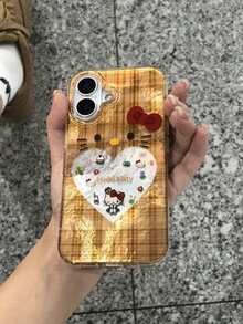 SANRIO 1 chiếc ốp lưng điện thoại cao cấp mới về, họa tiết kẻ sọc retro, hình mặt Hello Kitty to tròn, tương thích với iPhone 17 Pro Max/17 Pro/16 Pro/16 Pro Max/16 Plus/15 Pro Max/15 Pro Max/14 Pro/14 Pro Max/13 Pro Max/12 Pro Max/12 Pro Max/11 Pro Max/11 Pro. Thiết kế tối giản, cá tính và sáng tạo. - Nhiều màu - Xem 2