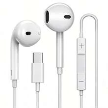 有线主动降噪耳机，USB-C接口，IPX5防水，带麦克风，兼容 17/16/15、Mini、Galaxy S25、S10等设备 - 查看 1