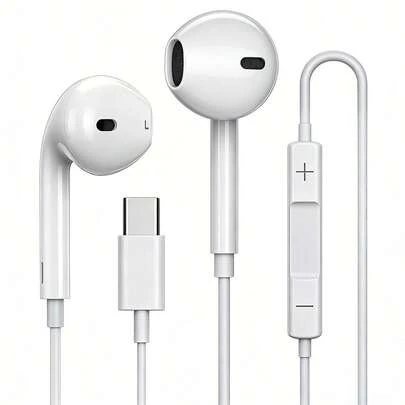 有线主动降噪耳机，USB-C接口，IPX5防水，带麦克风，兼容 17/16/15、Mini、Galaxy S25、S10等设备