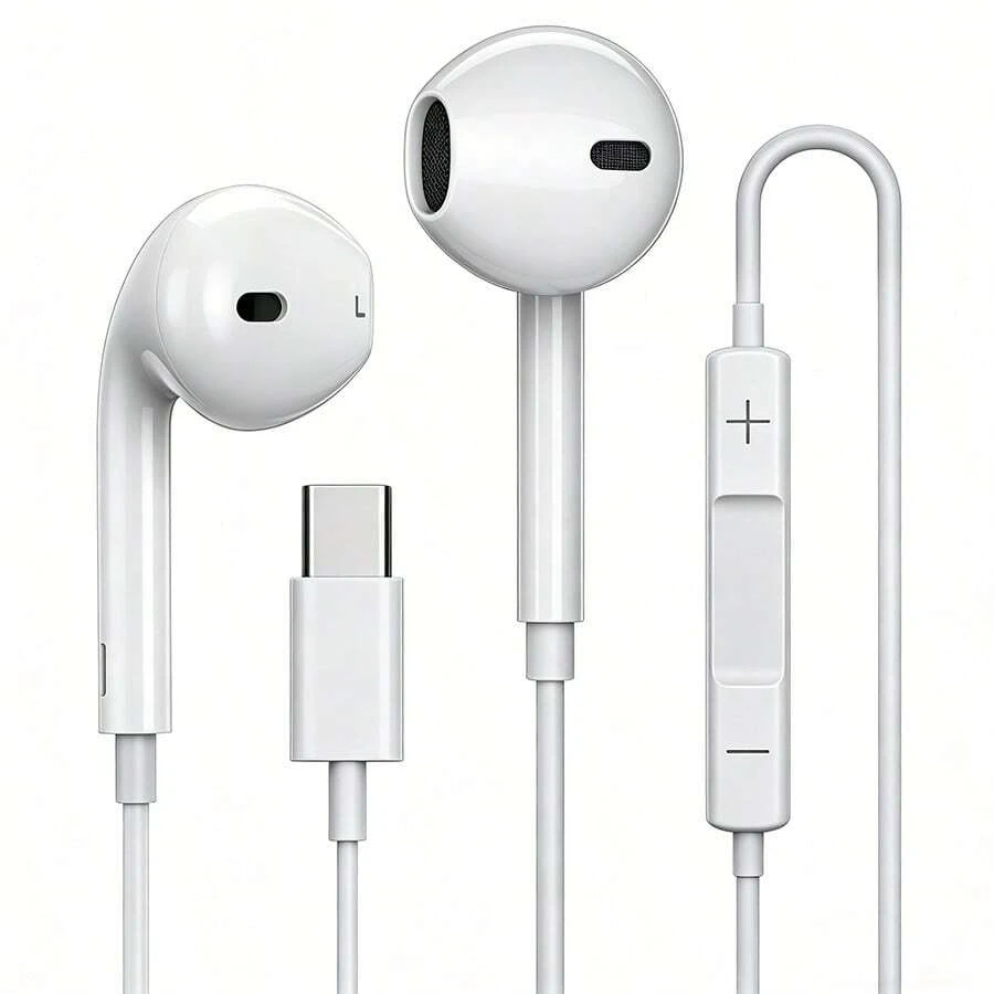 有线主动降噪耳机，USB-C接口，IPX5防水，带麦克风，兼容 17/16/15、Mini、Galaxy S25、S10等设备 - 查看 1