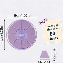 Bộ 4 tập giấy ghi chú hình tròn dễ thương. Gồm 8 tập, tổng cộng 160 tờ (20 tờ mỗi tập). Giấy có nhãn màu sắc nhẹ nhàng, thích hợp để ghi chú, viết nhật ký, phân loại tài liệu và sắp xếp văn phòng phẩm. Món quà lý tưởng cho học sinh, người yêu thích văn phòng phẩm và nhân viên văn phòng. - Một cỡ - Xem 6