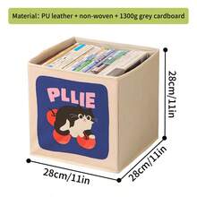 Multi-Purpose Cartoon Cat Storage Box, Foldable Fabric Closet Organizer With Stackable Design, Tidy Solution For Books, Toys & Kids' Room Clutter - Multicolor - View 7