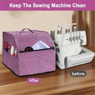 1pc Serger Cover, Dust-Proof Bag For Most Standard Overlock Machines (Compatible With Singer And Brother), Sewing Tool Accessory