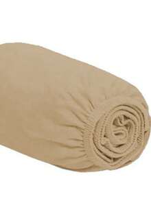 Single Fitted Sheet With Elastic All Around, Micropercal Flex 400 Thread Count, Soft Touch, Single, Double, Queen, King - 米色 - 查看 1