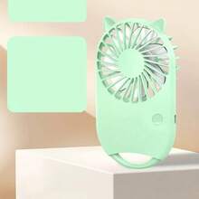 1个男女通用纯色极简外骨骼便携式迷你USB充电手持风扇，7叶凉风扇，适用于户外、旅行、海滩、露营、办公室、学校、聚会、日常使用、夏季、假日 - K3風扇 - 查看 15