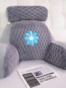 Almohada lumbar con patrón floral lindo, cojín de apoyo suave, decoración del hogar cómoda, regalo perfecto para trabajadores de oficina - Multicolor - Ver 15