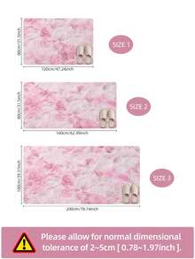 Mother's Day . Wedding Gift | Spring/Summer Soft Long Carpet, Bedroom/Living Room Suitable, Pink Tie-Dye Fluffy Shaggy Bedside Rug, Long Plush Non-Shedding, Girls Room Home Decor - Multicolor - View 3