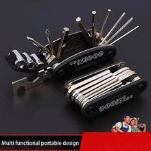 16合1多功能套筒扳手套装，防滑手柄，旋转设计 - 耐用易用，适用于家庭和汽车维修，通用扳手工具 - 16合一 - 查看 1