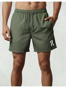 Men's Eemia Shorts - O.N - Sportswear Ideal For Leisure, Running And Sports. (Elasticated) Acad Model - 獵人綠 - 查看 2