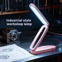 Rechargeable LED Folding Desk Lamp, Easy To Carry, Three-Level Brightness Adjustable Small Reading Lamp, Eye Friendly Learning Lamp, Portable Desk Lamp, Suitable For Home, Office And Travel - 彩色 - 查看 2