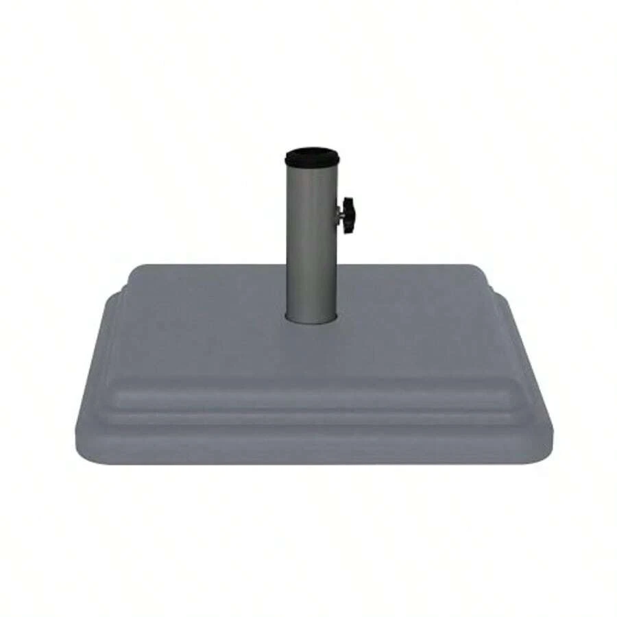 Base de paraguas de peso de EE. UU. de 40 libras base de paraguas pesada para uso con mesa de patio base resistente tallo de 4 pulgadas se adapta a tamaños de poste de 1 a 1.5 pulgadas color gris - gris - Ver 1